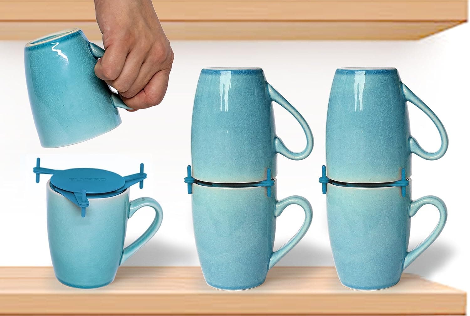 ELYPRO Mug Stacker 6-Pack Adjustable Coffee Cup Cabinet Storage - trending gadget from YouTube