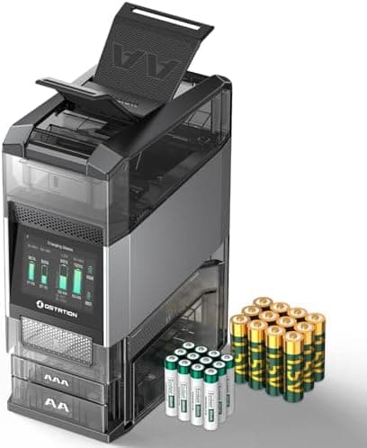 Ostation 2 Pro AA AAA Rechargeable Battery Charging Station - official Amazon product photo
