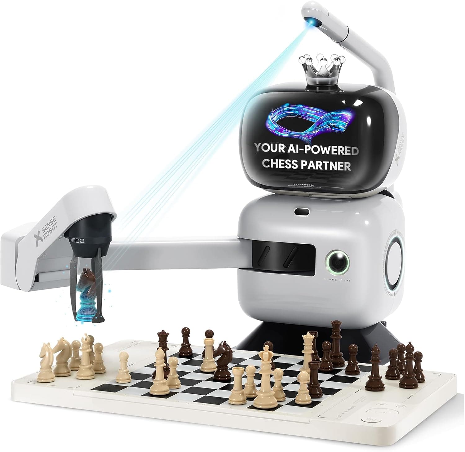 SenseRobot AI Chess Robot with Robotic Arm & Real Piece Movement - official Amazon product photo