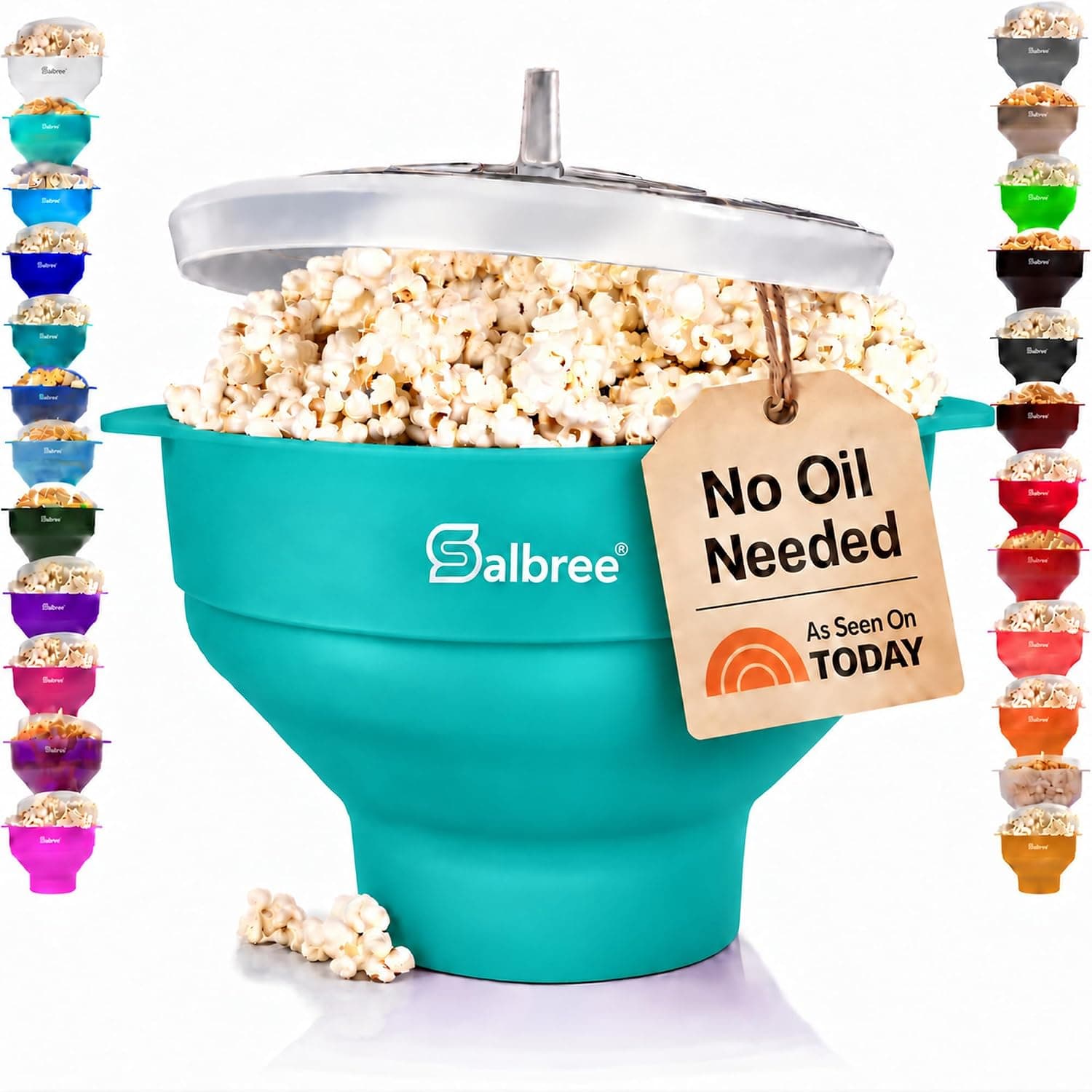 The Original Silicone Microwave Popcorn Popper Collapsible Bowl - official Amazon product photo