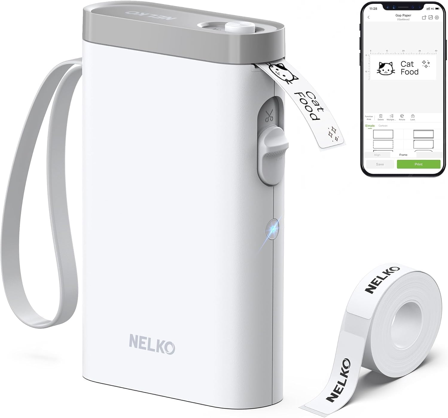 Nelko P21 Bluetooth Thermal Label Maker Machine - official Amazon product photo
