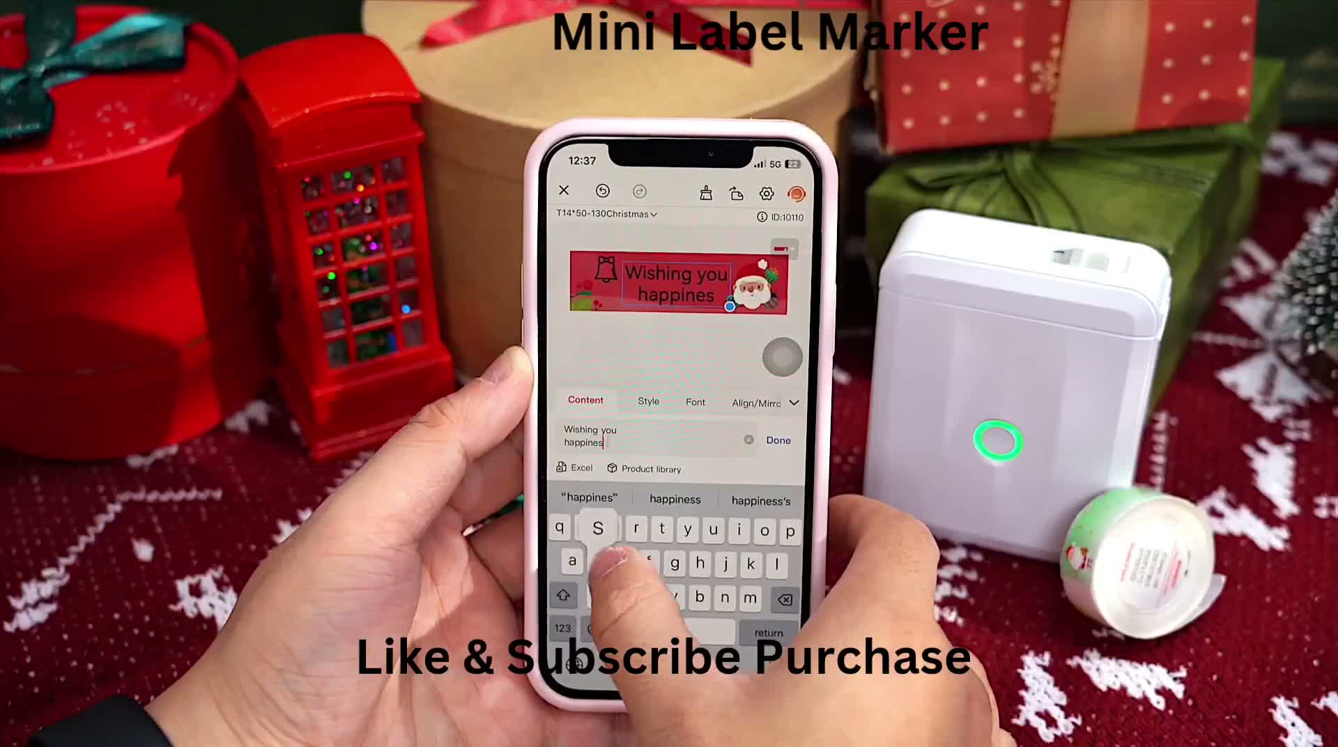 NIIMBOT D110 Portable Smart Bluetooth Label Maker thumbnail