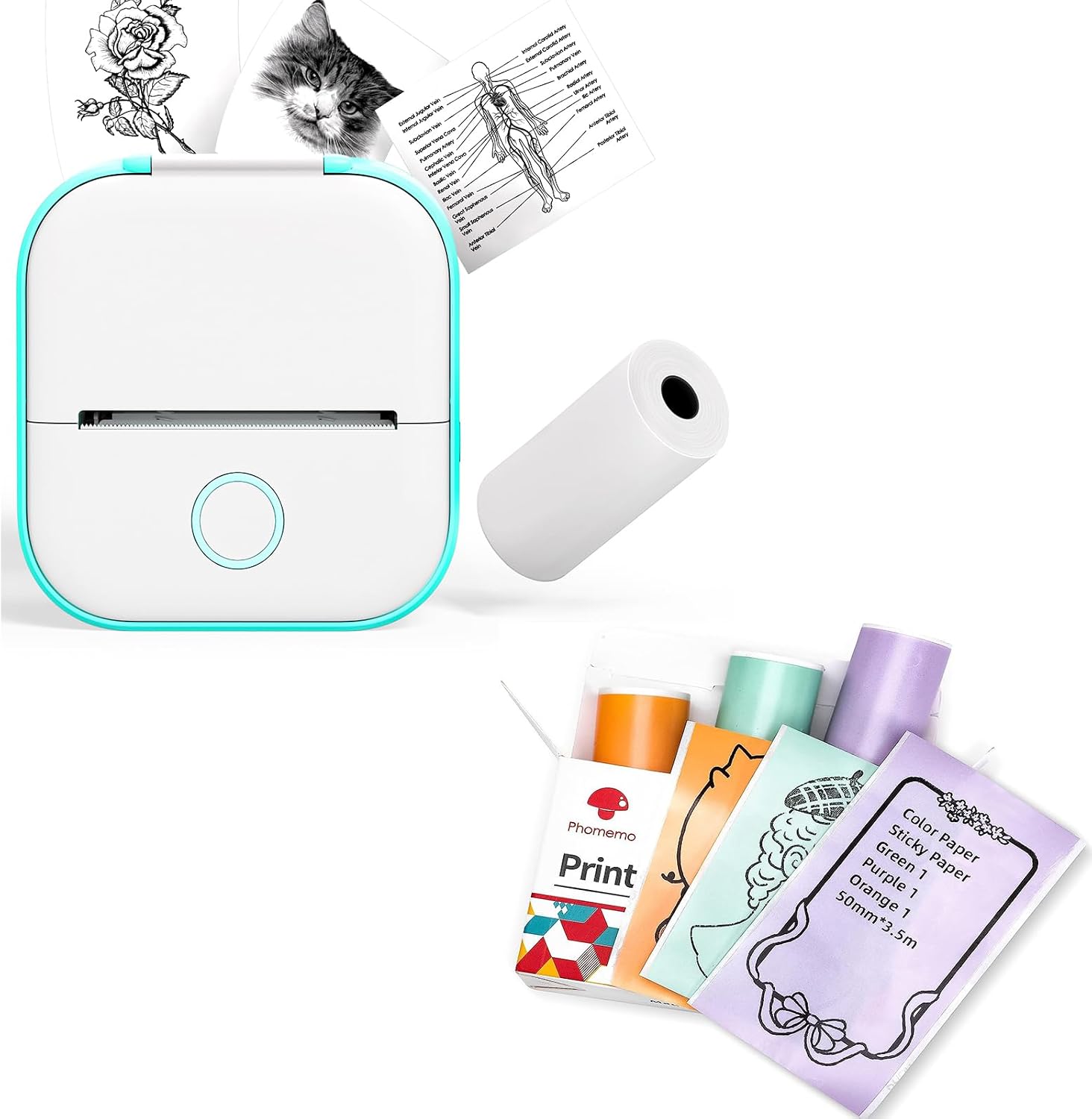 Phomemo T02 Inkless Mini Pocket Printer - official Amazon product photo