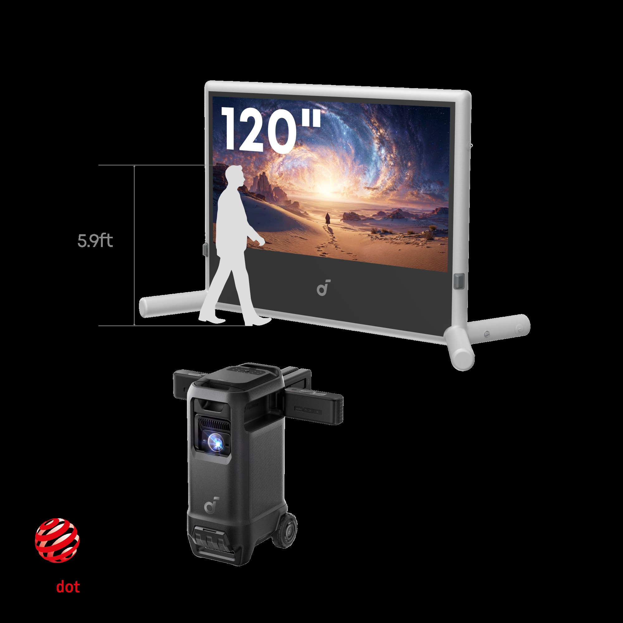 soundcore Nebula X1 Pro Mobile Theater 4K Triple Laser Projector - trending gadget from YouTube